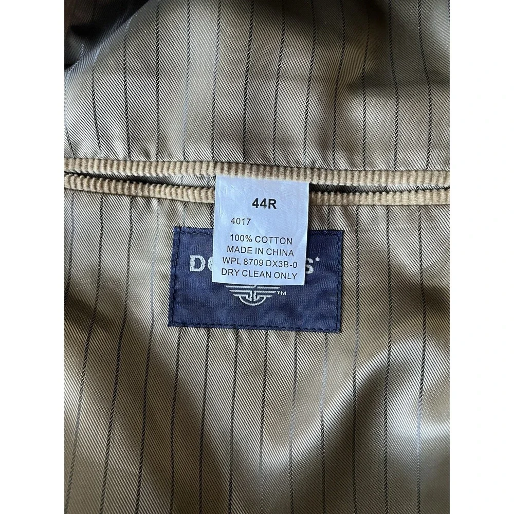 DOCKERS Men's Corduroy‎ Blazer Jacket 44R tan,  Two Button Lined Pockets Casual